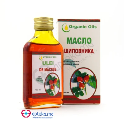 Ulei "Organic Oils" din seminte de Macies (Масло Семян шиповника) 100ml Ulei "Organic Oils" din seminte de Macies (Масло Семян шиповника) 100ml