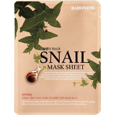 Baroness Masca pentru fata cu extract de melc Snail Mask Sheet 21 g Baroness Masca pentru fata cu extract de melc Snail Mask Sheet 21 g