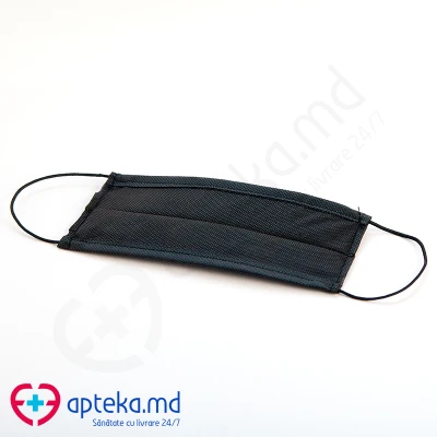 Masca de protectie (2 strat) din poliester (neagra) Masca de protectie (2 strat) din poliester (neagra)