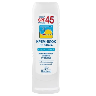 F9-113 Крем-блок от загара. Максимальная защита от солнца SPF 45 125мл F9-113 Крем-блок от загара. Максимальная защита от солнца SPF 45 125мл