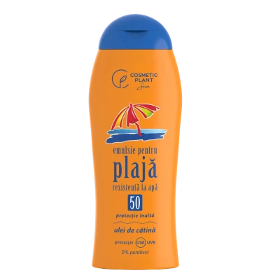 Cosmetic Plant Emulsie plaja SPF 50 rezistenta la apa 200ml Cosmetic Plant Emulsie plaja SPF 50 rezistenta la apa 200ml