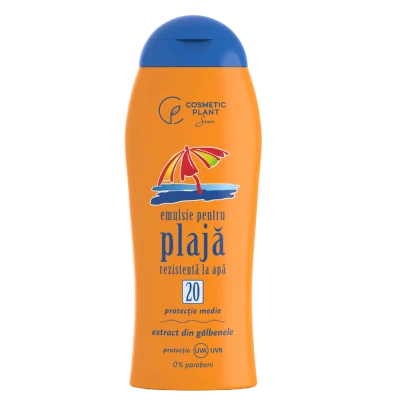 Cosmetic Plant Emulsie plaja SPF 20 rezistenta la apa 200ml Cosmetic Plant Emulsie plaja SPF 20 rezistenta la apa 200ml