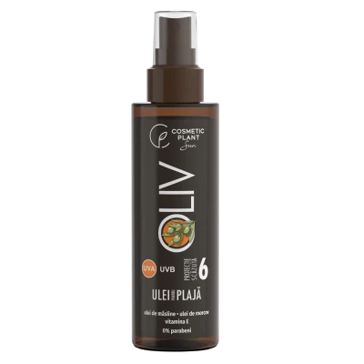 Cosmetic Plant Ulei pentru plaja OLIV SPF 6 cu ulei de morcov 150ml Cosmetic Plant Ulei pentru plaja OLIV SPF 6 cu ulei de morcov 150ml
