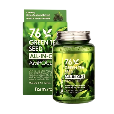 FARMSTAY Ser facial 76 Green Tea Seed All-In-One Ampoule 250 ml FARMSTAY Ser facial 76 Green Tea Seed All-In-One Ampoule 250 ml