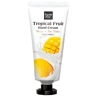 FARMSTAY Crema pentru maini cu ulei de shea TROPICAL FRUIT HAND CREAM MANGO & SHEA BUTTER 50ml FARMSTAY Crema pentru maini cu ulei de shea TROPICAL FRUIT HAND CREAM MANGO & SHEA BUTTER 50ml