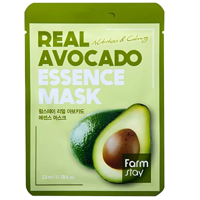 FARMSTAY Masca pentru fata cu extract de avocado REAL AVOCADO ESSENCE MASK 23ml FARMSTAY Masca pentru fata cu extract de avocado REAL AVOCADO ESSENCE MASK 23ml