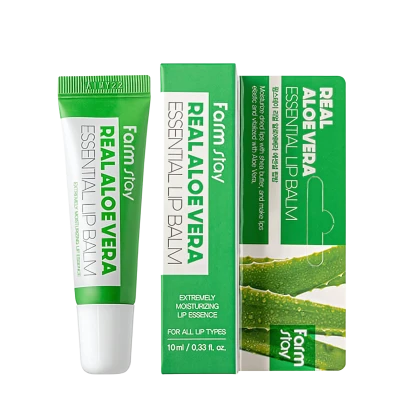 FARMSTAY Balsam pentru buze cu aloe vera REAL ALOE VERA ESSENTIAL LIP BALM 10g FARMSTAY Balsam pentru buze cu aloe vera REAL ALOE VERA ESSENTIAL LIP BALM 10g