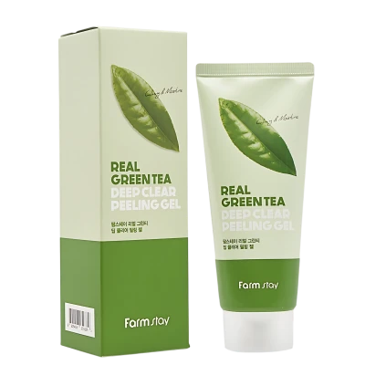 FARMSTAY Gel exfoliant p/u fata cu extract de ceai verde REAL GREEN TEA DEEP CLEAR PEELING GEL 100ml
