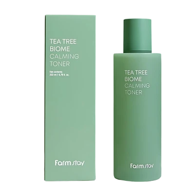 FARMSTAY Tonic cu extract de arbore de ceai TEA TREE BIOME CALMING TONER 200ml FARMSTAY Tonic cu extract de arbore de ceai TEA TREE BIOME CALMING TONER 200ml