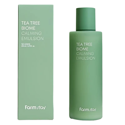 FARMSTAY Emulsie cu extract de arbore de ceai TEA TREE BIOME CALMING EMULSION 200ml FARMSTAY Emulsie cu extract de arbore de ceai TEA TREE BIOME CALMING EMULSION 200ml