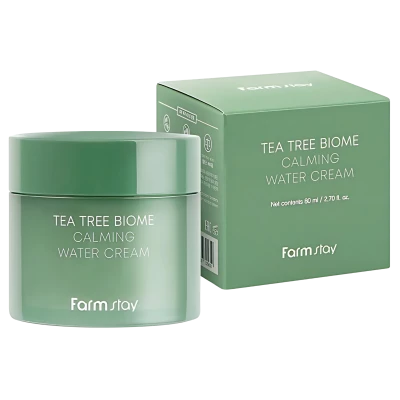 FARMSTAY Crema cu extract de arbore de ceai TEA TREE BIOME CALMING WATER CREAM 80ml FARMSTAY Crema cu extract de arbore de ceai TEA TREE BIOME CALMING WATER CREAM 80ml
