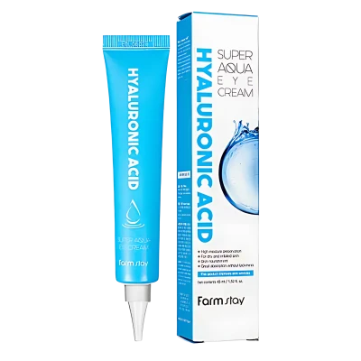 FARMSTAY Crema pentru ochi cu acid hialuronic HYALUROLIC ACID SUPER AQUA EYE CREAM 45ml FARMSTAY Crema pentru ochi cu acid hialuronic HYALUROLIC ACID SUPER AQUA EYE CREAM 45ml