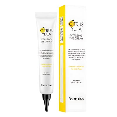 FARMSTAY Crema pentru ochi cu extract de yuzu CITRUS YUJA VITALIZING EYE CREAM 45m FARMSTAY Crema pentru ochi cu extract de yuzu CITRUS YUJA VITALIZING EYE CREAM 45m