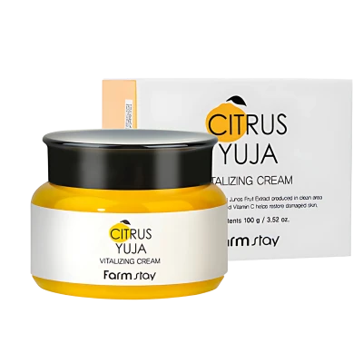 FARMSTAY Crema pentru fata, gat si decolteu CITRUS YUJA VITALIZING CREAM 100g FARMSTAY Crema pentru fata, gat si decolteu CITRUS YUJA VITALIZING CREAM 100g