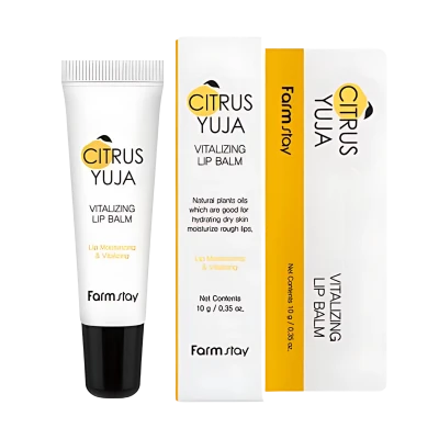 FARMSTAY Balsam pentru buze cu extract de Yuzu CITRUS YUJA VITALIZING LIP BALM 10g FARMSTAY Balsam pentru buze cu extract de Yuzu CITRUS YUJA VITALIZING LIP BALM 10g