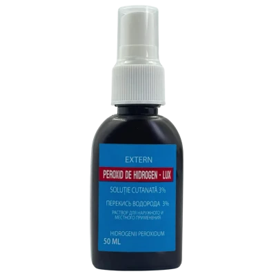 Peroxid de hidrogen-LUX 3% spray 50ml N1 Peroxid de hidrogen-LUX 3% spray 50ml N1