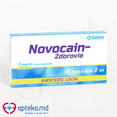 Novocain-Zdorovie sol. inj. 5 mg/ml 2 ml N10 Novocain-Zdorovie sol. inj. 5 mg/ml 2 ml N10