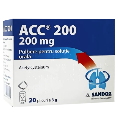 ACC 200 pulb./sol. orala 200 mg N2x10 ACC 200 pulb./sol. orala 200 mg N2x10