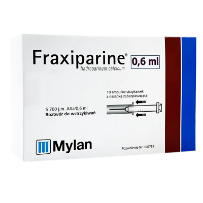 Fraxiparine sol. inj. ser. preump. 5700 UI Axa/0,6 ml N2x5 Fraxiparine sol. inj. ser. preump. 5700 UI Axa/0,6 ml N2x5