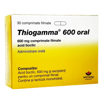 Thiogamma 600 oral comp. film. 600 mg N10x3 Thiogamma 600 oral comp. film. 600 mg N10x3