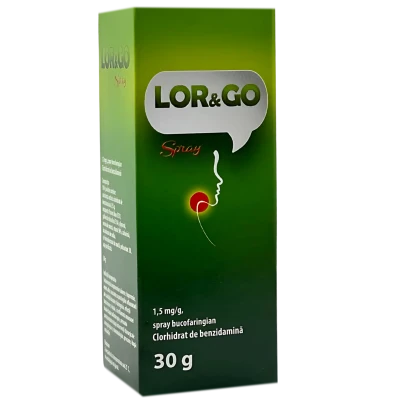 Lor & Go spray bucofaring. 1,5 mg/g 30 g N1 Lor & Go spray bucofaring. 1,5 mg/g 30 g N1