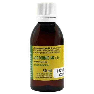 Acid formic-MC sol. cutan. 1,4% 50 g N1 Acid formic-MC sol. cutan. 1,4% 50 g N1