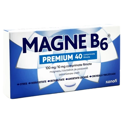 Magne-B6 Premium comprimate filmate 100 mg/10 mg N20x2 Magne-B6 Premium comprimate filmate 100 mg/10 mg N20x2
