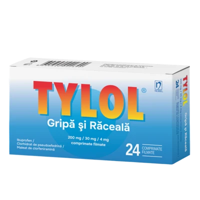 Tylol Gripa si Raceala comprimate filmate 200 mg/30 mg/4 mg N24