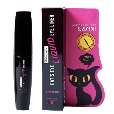 Jigott Eyeliner lichid rezistent la apa Cat's Eye Waterproof Liquid Eyeliner (Deep Black) 9 g Jigott Eyeliner lichid rezistent la apa Cat's Eye Waterproof Liquid Eyeliner (Deep Black) 9 g