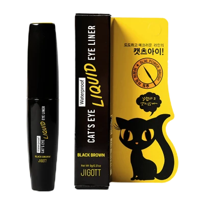 Jigott Eyeliner lichid rezistent la apa Cat's Eye Waterproof Liquid Eyeliner(Deep Brown) 9 g Jigott Eyeliner lichid rezistent la apa Cat's Eye Waterproof Liquid Eyeliner(Deep Brown) 9 g