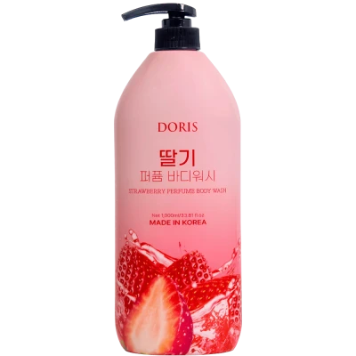 Doris Gel de dus parfumat cu extract de capsuni Parfume Strawberry Body Wash 1000 ml Doris Gel de dus parfumat cu extract de capsuni Parfume Strawberry Body Wash 1000 ml