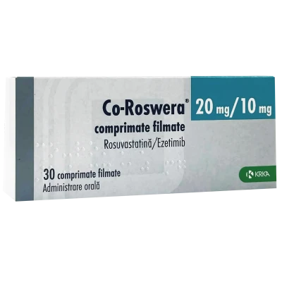 Co-Roswera comprimate filmate 20 mg/10 mg N10x3 Co-Roswera comprimate filmate 20 mg/10 mg N10x3