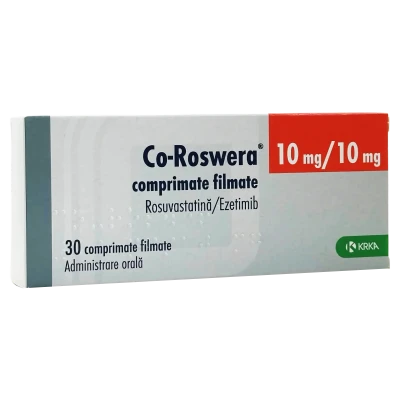 Co-Roswera comprimate filmate 10 mg/10 mg N10x3 Co-Roswera comprimate filmate 10 mg/10 mg N10x3