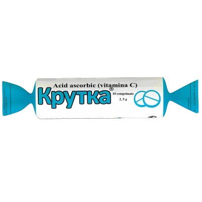 Acid ascorbic cu zahar si glucoza comp. 25 mg "Крутка" N10 Acid ascorbic cu zahar si glucoza comp. 25 mg "Крутка" N10