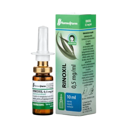 Rinoxil spray nazal solutie 0,5 mg/ml 10 ml N1 Rinoxil spray nazal solutie 0,5 mg/ml 10 ml N1