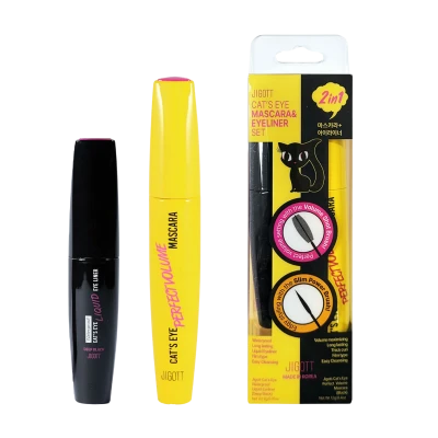 Jigott Set rimel si eyeliner lichid pentru ochi Cat’s Eye Mascara&Eyeliner Set